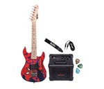 Kit Guitarra Infantil Spider Caixa Multiuso USB Cabo Alça - Phoenix