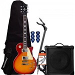 Ficha técnica e caractérísticas do produto Kit Guitarra Les Paul Lps-230 Cherry Sunburst Strinberg + Cubo + Acessórios