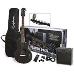 Ficha técnica e caractérísticas do produto Kit Guitarra Les Paul Special Black Player Pack Epiphone