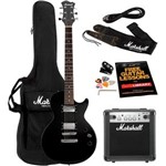Ficha técnica e caractérísticas do produto Kit Guitarra Marshall Mgap-B Les Paul Preta