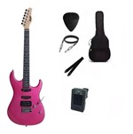 Ficha técnica e caractérísticas do produto Kit Guitarra Memphis By Tagima MG260 Pink
