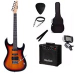 Ficha técnica e caractérísticas do produto Kit Guitarra Memphis By Tagima MG260 Sunburst com Amplificador