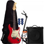 Ficha técnica e caractérísticas do produto Kit Guitarra Mg32 Vermelha Memphis + Cubo + Acessórios