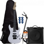 Kit Guitarra MG260 White MEMPHIS + Cubo + Acessórios