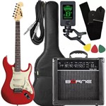 Ficha técnica e caractérísticas do produto Kit Guitarra Mod Fender Tagima Memphis Mg32 Vermelho Borne