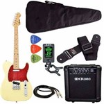 Kit Guitarra Phx Telecaster Tl1 Creme Cubo Meteoro Afinador