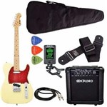 Ficha técnica e caractérísticas do produto Kit Guitarra Phx Telecaster Tl1 Creme Cubo Meteoro Afinador