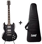Kit Guitarra Sg Land Profissional Preta-capa - L.A.N.D