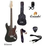 Ficha técnica e caractérísticas do produto KIT Guitarra Strato Giannini G-100TT BK