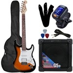 Ficha técnica e caractérísticas do produto Kit Guitarra Strato Shelter California + Cubo Giannini G5+ - 2TS