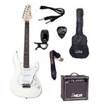 Ficha técnica e caractérísticas do produto Kit Guitarra Strato Strinberg EGS216 com Acessórios + Amplificador - Branca