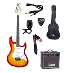 Ficha técnica e caractérísticas do produto Kit Guitarra Strato Strinberg EGS216 com Acessórios + Amplificador - Cherry