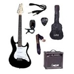 Ficha técnica e caractérísticas do produto Kit Guitarra Strato Strinberg EGS216 com Acessórios + Amplificador - Preta