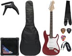 Ficha técnica e caractérísticas do produto Kit Guitarra Stratocaster Acessórios Completo 601 - Waldman