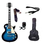 Kit Guitarra Strinberg Les Paul Clp79 + Afinador Digital + Acessórios- Azul