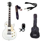 Ficha técnica e caractérísticas do produto Kit Guitarra Strinberg Les Paul Clp79 + Afinador Digital + Acessórios- Branca
