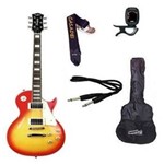 Ficha técnica e caractérísticas do produto Kit Guitarra Strinberg Les Paul Clp79 + Afinador Digital + Acessórios- Cherry