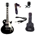 Kit Guitarra Strinberg Les Paul Clp79 + Afinador Digital + Acessórios- Preta