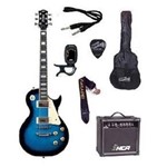 Ficha técnica e caractérísticas do produto Kit Guitarra Strinberg Les Paul Clp79 + Amplificador + Afinador Digital + Acessórios - Azul