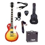 Ficha técnica e caractérísticas do produto Kit Guitarra Strinberg Les Paul Clp79 + Amplificador + Afinador Digital + Acessórios - Cherry