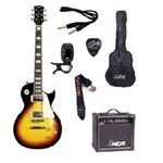 Ficha técnica e caractérísticas do produto Kit Guitarra Strinberg Les Paul Clp79 + Amplificador + Afinador Digital + Acessórios - Sunburst