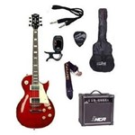 Ficha técnica e caractérísticas do produto Kit Guitarra Strinberg Les Paul Clp79 + Amplificador + Afinador Digital + Acessórios - Vermelha