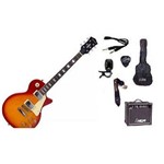 Ficha técnica e caractérísticas do produto Kit Guitarra Strinberg Les Paul LPS230 + Amplificador + Afinador Digital + Acessórios - CHERRY