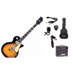 Ficha técnica e caractérísticas do produto Kit Guitarra Strinberg Les Paul LPS230 + Amplificador + Afinador Digital + Acessórios - SUNBURST