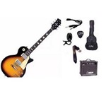 Ficha técnica e caractérísticas do produto Kit Guitarra Strinberg Les Paul LPS230 + Amplificador + Afinador Digital + Acessórios SUNBURST
