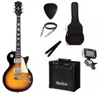 Ficha técnica e caractérísticas do produto Kit Guitarra Strinberg Les Paul LPS230 + Amplificador + Afinador Digital + Acessórios Sunburst