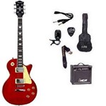Ficha técnica e caractérísticas do produto Kit Guitarra Strinberg Les Paul LPS230 + Amplificador + Afinador Digital + Acessórios VERMELHA