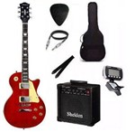 Ficha técnica e caractérísticas do produto Kit Guitarra Strinberg Les Paul LPS230 + Amplificador + Afinador Digital + Acessórios Vermelha