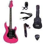 Ficha técnica e caractérísticas do produto Kit Guitarra Strinberg Strato EGS267 + Afinador Digital + Acessórios - Rosa