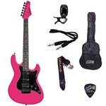 Ficha técnica e caractérísticas do produto Kit Guitarra Strinberg Strato Egs267 + Afinador Digital + Acessórios - Rosa