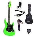 Ficha técnica e caractérísticas do produto Kit Guitarra Strinberg Strato EGS267 + Afinador Digital + Acessórios - Verde
