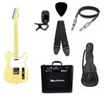 Kit Guitarra Strinberg Telecaster Tc120s Branca com Amplificador