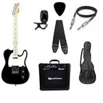 Kit Guitarra Strinberg Telecaster Tc120s Preta com Amplificador