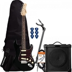 Kit Guitarra T635 Classic Preta TAGIMA + Cubo + Acessórios