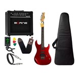 Ficha técnica e caractérísticas do produto Kit Guitarra Tagima Memphis Mg 260 Vermelho Cubo Amplificador Borne