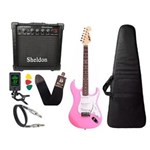 Ficha técnica e caractérísticas do produto Kit Guitarra Tagima Memphis Mg32 Rosa Amplificador Sheldon