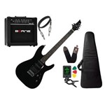 Ficha técnica e caractérísticas do produto Kit Guitarra Tagima Memphis Mg230 Preto Cubo Borne G30