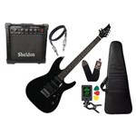 Ficha técnica e caractérísticas do produto Kit Guitarra Memphis Tagima Mg230 Preto Transparente Sheldon