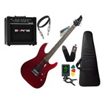Ficha técnica e caractérísticas do produto Kit Guitarra Tagima Memphis Mg230 Vermelho Cubo Borne G30