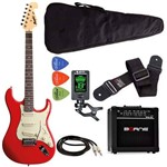 Ficha técnica e caractérísticas do produto Kit Guitarra Tagima Mg32 Vermelho Vintage Meteoro Afinador