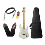 Ficha técnica e caractérísticas do produto Kit Guitarra Tagima Tg 530 Woodstock Branco Capa Cabo