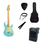 Ficha técnica e caractérísticas do produto Kit Guitarra Tagima TG530 Strato Azul Pastel
