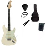 Ficha técnica e caractérísticas do produto Kit Guitarra Tagima TG500 Strato Branca