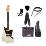 Kit Guitarra Tagima Tw61 Woodstock Branco Vintage Amplificador Thunder