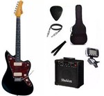 Ficha técnica e caractérísticas do produto Kit Guitarra Tagima Tw61 Woodstock Preta Amplificador - Strinberg