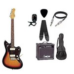Ficha técnica e caractérísticas do produto Kit Guitarra Tagima Tw61 Woodstock Sunburst Amplificador Thunder